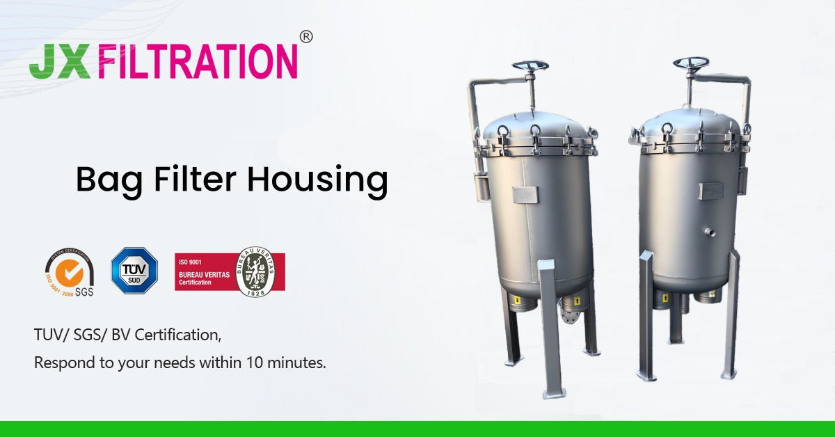 swing arm type bag filter housing